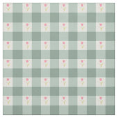 Sage Gingham Bloemenstof per Yard Stof (Swatch)