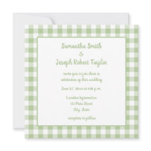 Sage Gingham Country Wedding
