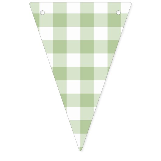 Sage Gingham Country Wedding Vlaggetjes (Derde vlag)