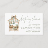 Sage Gingham Farmers Market Display Baby shower Informatiekaartje (Voorkant)