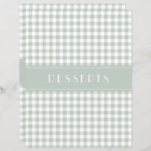 Sage Gingham Farmhouse Family Recipe Organizers (Voorkant / Achterkant)