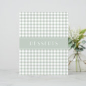 Sage Gingham Farmhouse Family Recipe Organizers (Staand voorkant)