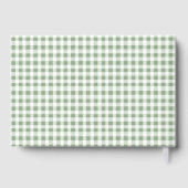 Sage Gingham Fresh off the Market Bruiloftsfeest Gastenboek (Achterkant)