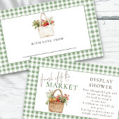 Sage Gingham Fresh uit de markt display douche Informatiekaartje