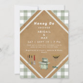 Sage Gingham Honey Do Douche II Kaart (Voorkant)