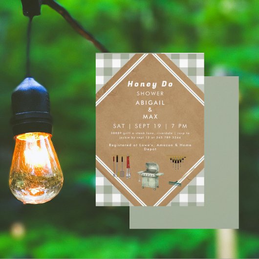 Sage Gingham Honey Do Douche II Kaart