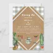 Sage Gingham Honey Do Douche Kaart (Voorkant)