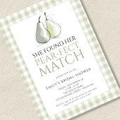Sage Gingham Peren Pear-fect Match Bruidsmeisje Sh Kaart