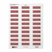Sage Gingham Rode Kerst Retouradreslabels Etiket (Full Sheet)