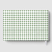 Sage Gingham Vers rechtstreeks van de Markt Bruids Gastenboek (Achterkant)