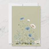 Sage Gingham Woodland Squirrel Baby Shower Kaart (Achterkant)