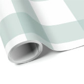 Sage Gingham Wrapping Paper Cadeaupapier (Rol Hoek)
