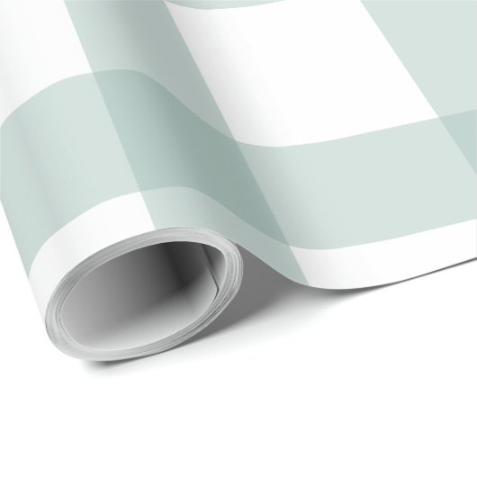 Sage Gingham Wrapping Paper Cadeaupapier (Rol Hoek)
