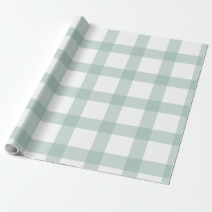 Sage Gingham Wrapping Paper Cadeaupapier