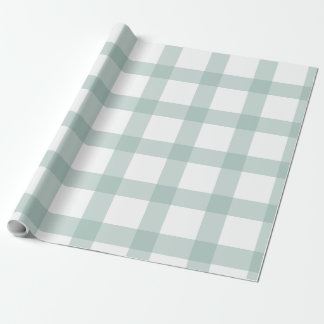 Sage Gingham Wrapping Paper Cadeaupapier