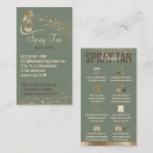 Sage Glitz Aftercare Instructions Spray Tanning Visitekaartje (Voorkant / Achterkant)