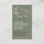 Sage Glitz Aftercare Instructions Spray Tanning Visitekaartje (Voorkant)