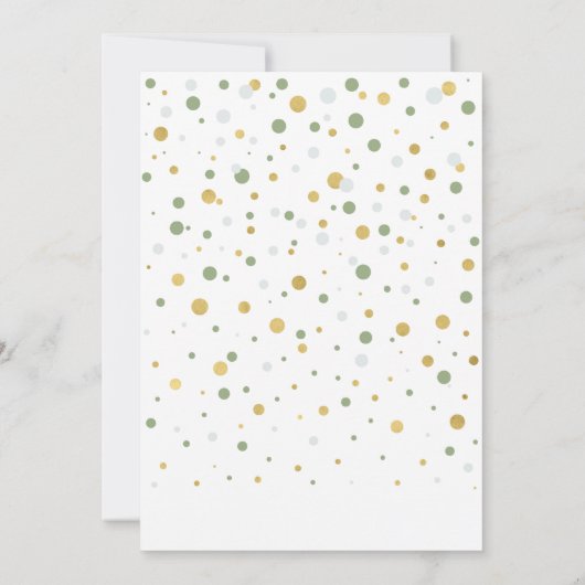 Sage & Gold Balloons Vier 4e verjaardag Kaart (Achterkant)