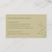 Sage Gold Botanische Handgreep ventilator Visitekaartje (Achterkant)