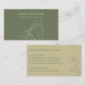 Sage Gold Botanische Handgreep ventilator Visitekaartje (Voorkant / Achterkant)