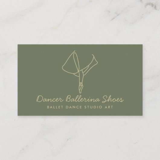 Sage Gold Dansschool Ballet Visitekaartje (Voorkant)