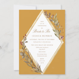 Sage Gold Diamond Herfst Season Vrijgezellenfeest  Kaart