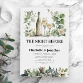 Sage & Gold Elegant Greenery Rehearsal Dinner Kaart