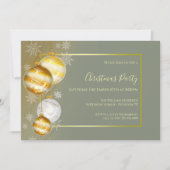 Sage & Gold Feestelijk Kerstfeest Kaart (Voorkant)