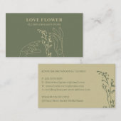 Sage Gold Hand Holding ventilator Visitekaartje (Voorkant / Achterkant)