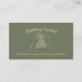 Sage Gold Handmade Hobby Amigurumi Crochet Knit Visitekaartje