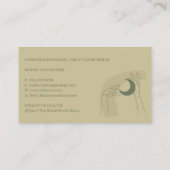 Sage Gold Hands Moon Energy Healing Reiki Visitekaartje (Achterkant)