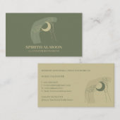 Sage Gold Hands Moon Energy Healing Reiki Visitekaartje (Voorkant / Achterkant)