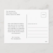 Sage Gold Kerstfoto Custom Briefkaart (Achterkant)