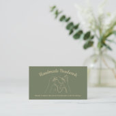 Sage Gold Kralen Creatie Bijouterie Visitekaartje (Staand voorkant)