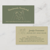 Sage Gold Kralen Creatie Bijouterie Visitekaartje (Voorkant / Achterkant)