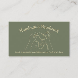 Sage Gold Kralen Creatie Bijouterie Visitekaartje