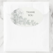 Sage Gold Leaf Bedankt Sticker (Tas)