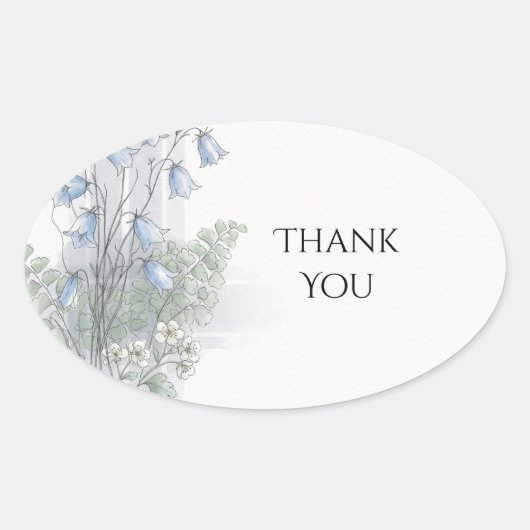 Sage Gold Leaf Bedankt Sticker (Voorkant)