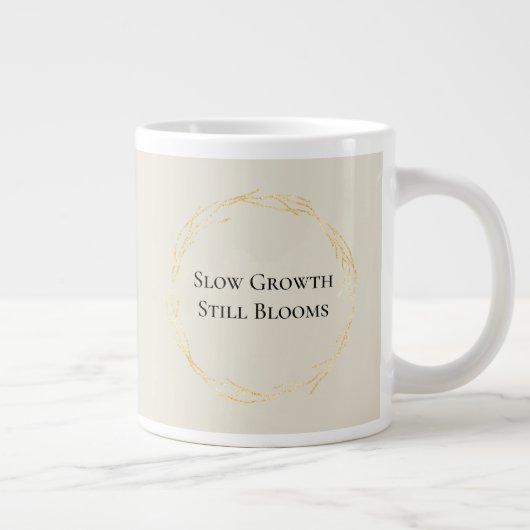 Sage & Gold Mindful Coffee Mug Grote Koffiekop (Rechts)