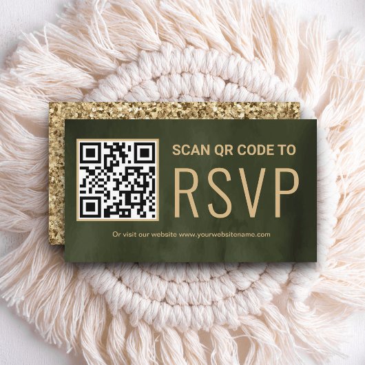 Sage Gold Online QR-code RSVP Weduwwebsite Informatiekaartje
