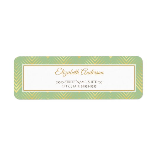 Sage Gold Retouradres Etiket (Voorkant)