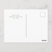 Sage Gold Thank You Elegant Universal Briefkaart (Achterkant)