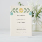 Sage Goud Art Deco Save The Date (Staand voorkant)