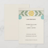 Sage Goud Art Deco Save The Date (Voorkant / Achterkant)