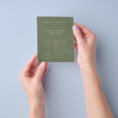 Sage Goud Budget Bruidskapsel Make-up Tijdslijn Flyer (Hand)