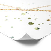 Sage goud eucalyptus boho trouwstoelindeling poster (Hoek)