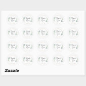 Sage goud eucalyptus geometrische groen wedding ronde sticker (Vel)