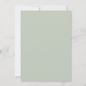 Sage Goud Lilac Ranunculus Eucalyptus Bruiloft Kaart (Achterkant)