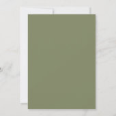 Sage Gouden Vintage Bloom Bruiloft Kaart (Achterkant)