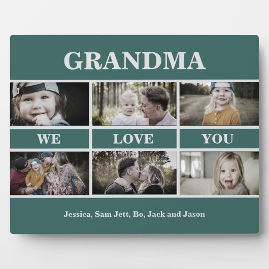 Sage Grandma We houden van You Photo Collage Fotoplaat (Voorkant)